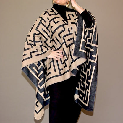 Ruana Reversible Maika