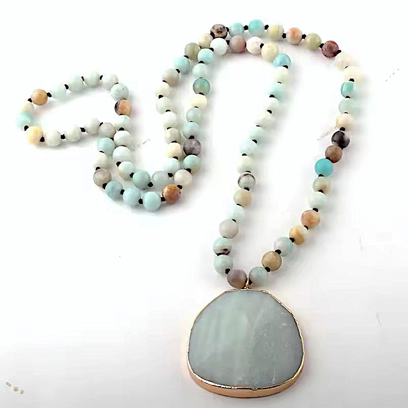Collar Largo Piedras Naturales