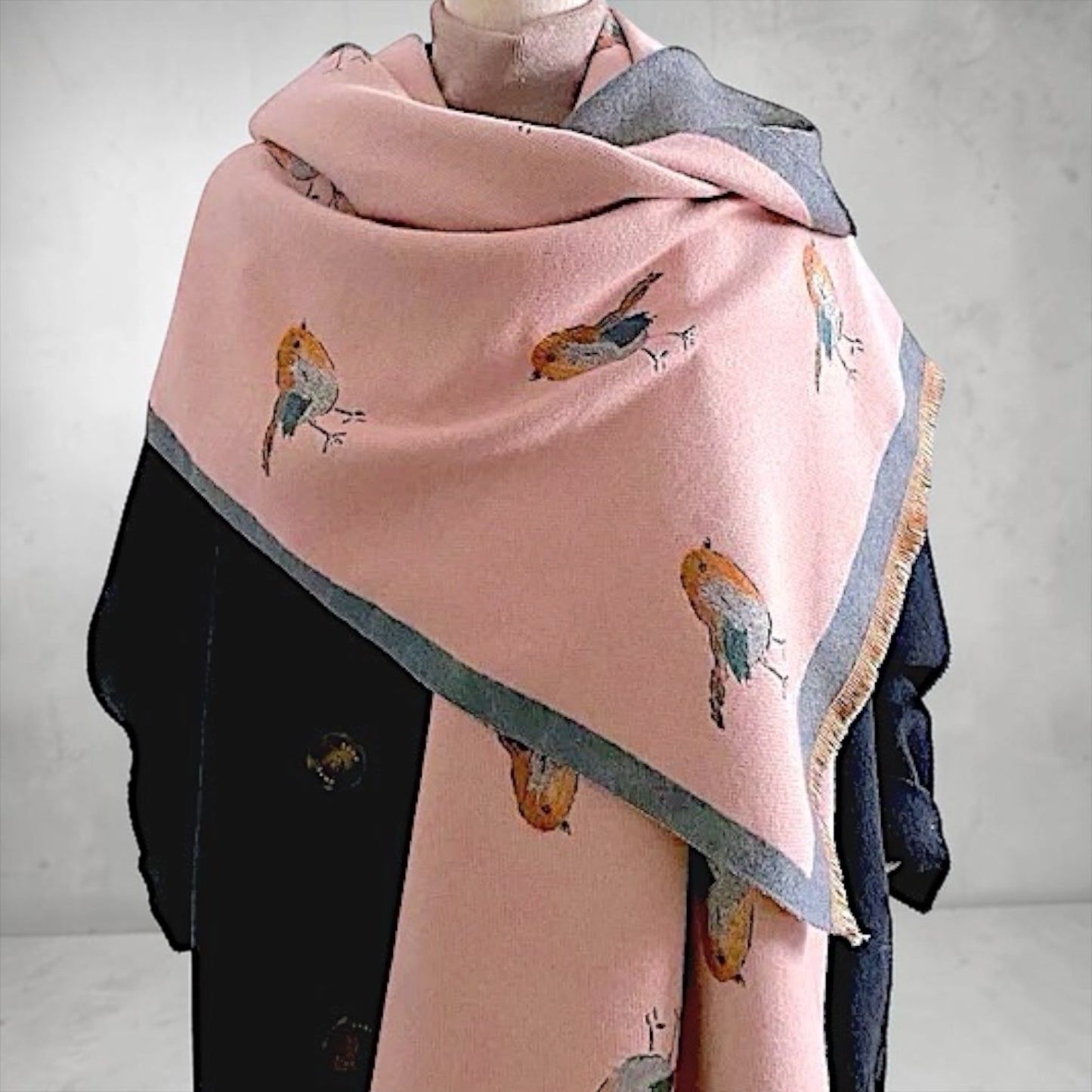 Pashmina/Chal/Bufanda Reversible