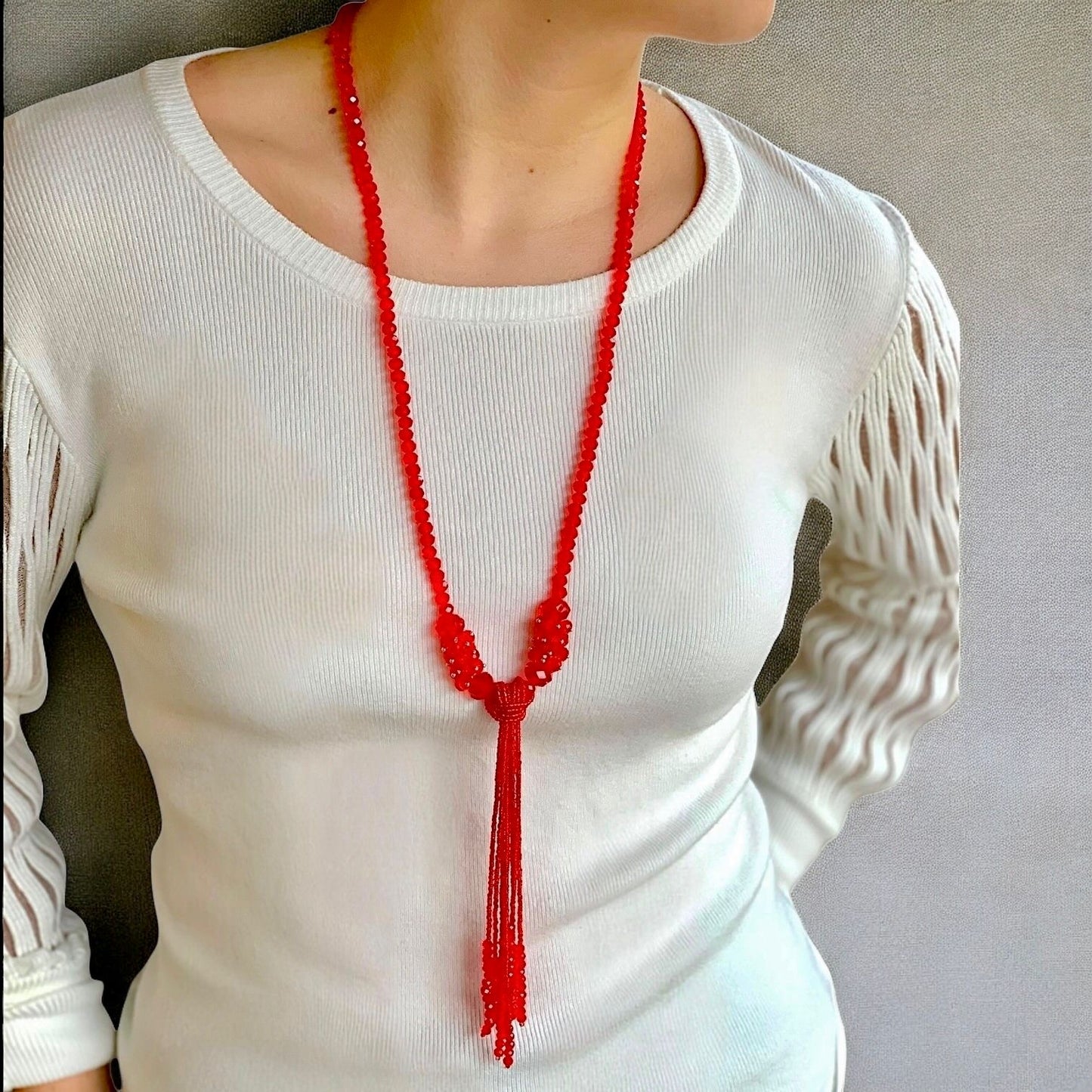 Collar Largo Cristales Dora