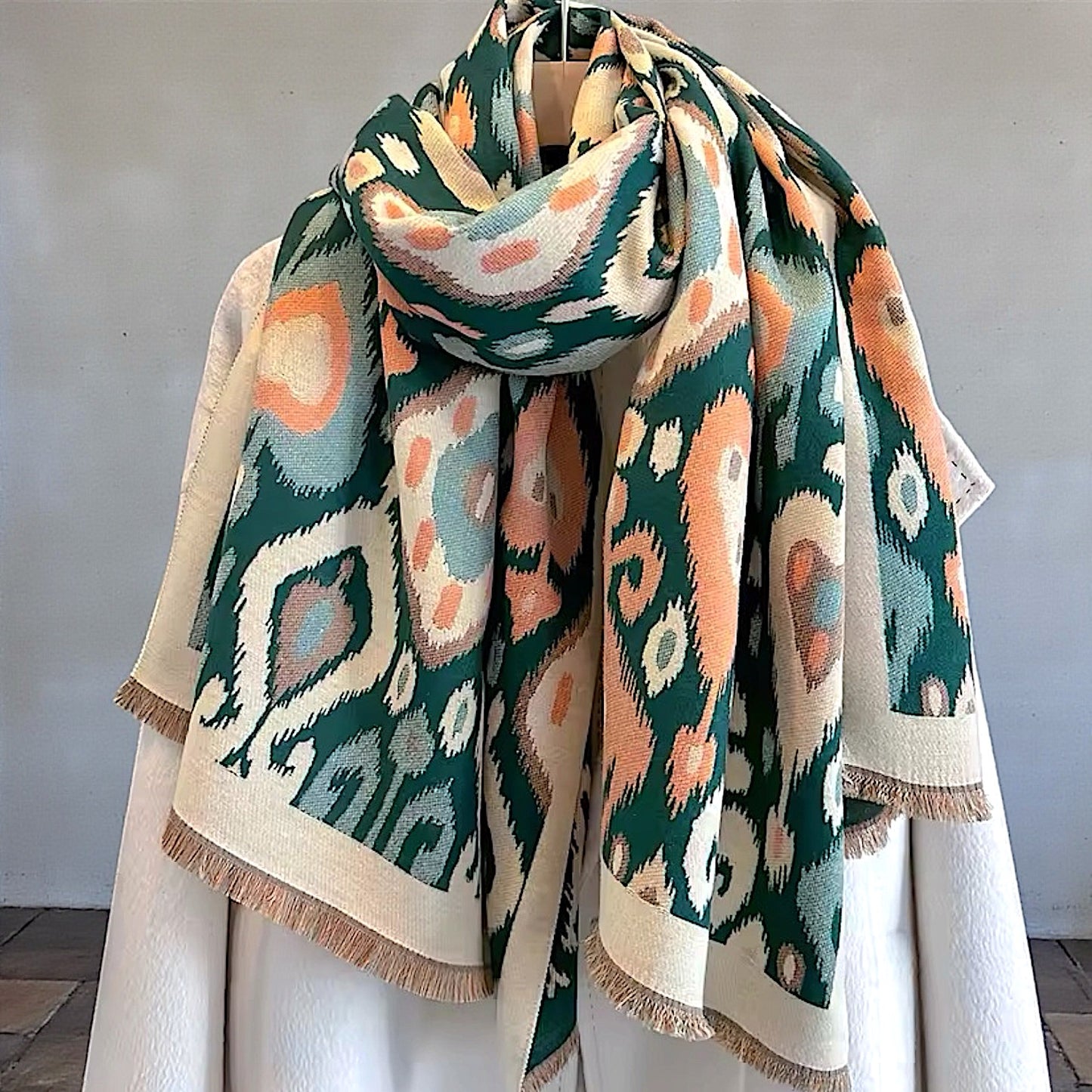 Pashmina/Chal/Bufanda Reversible