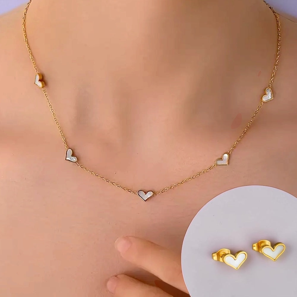 Collar & Aro Acero Mia