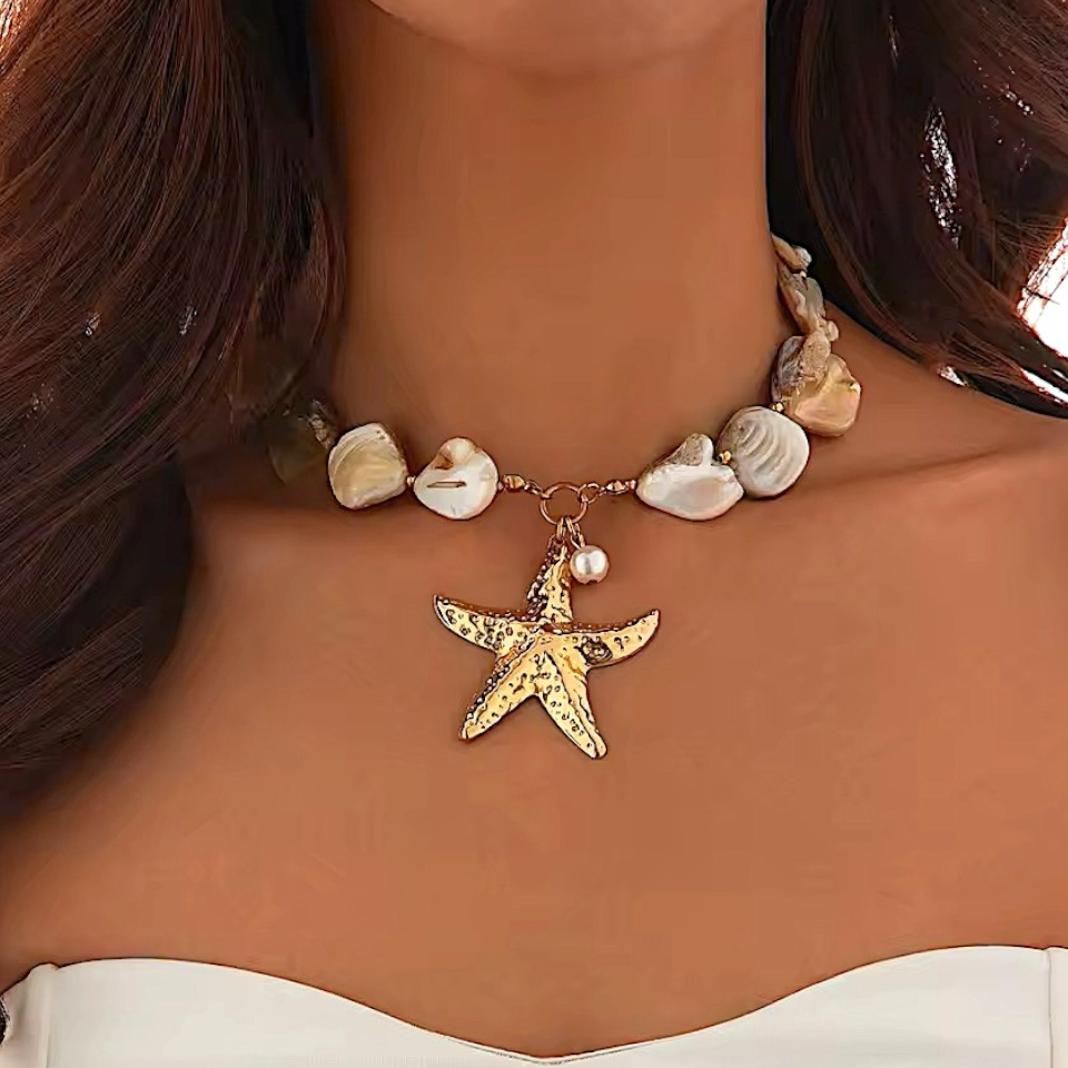 Collar Piedras Naturales Mar