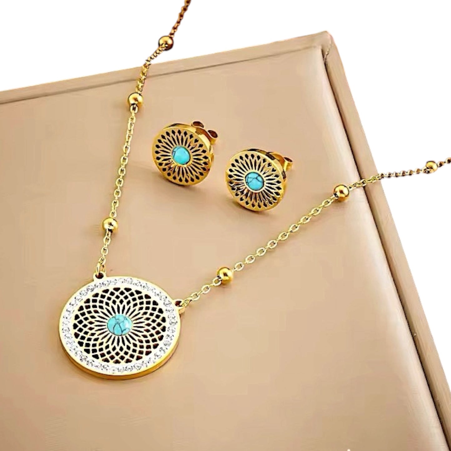 Collar & Aro Acero Dora