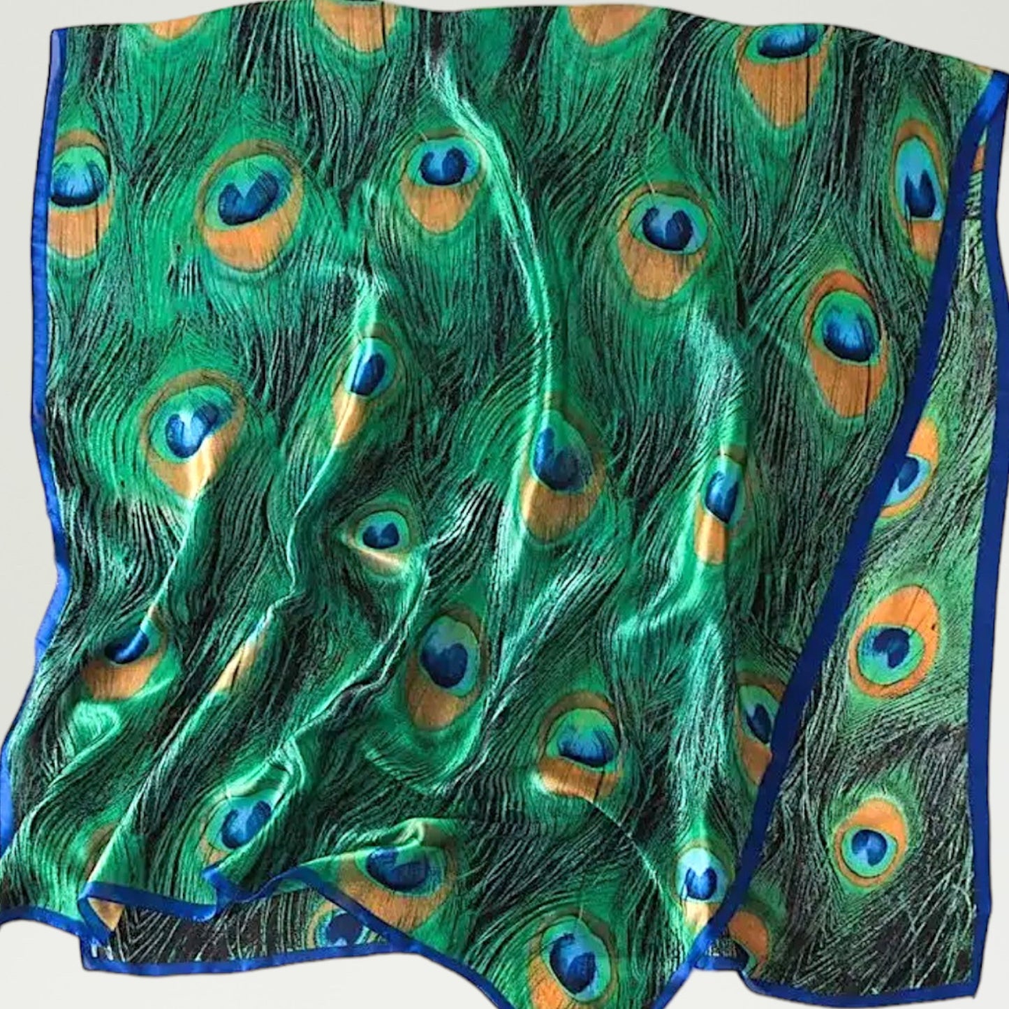 Pañuelo Seda Pavo Real